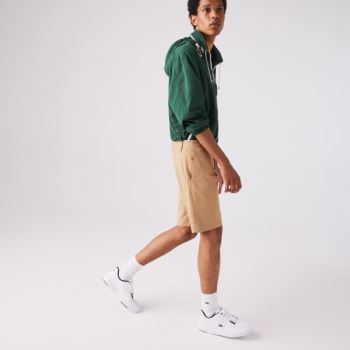 Lacoste Slim Fit Stretch Gabardine Shorts - Kraťasy Pánské Béžový | CZ-xdKVit